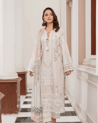 Heavy Embroidered Lawn Suit with Chikankari & Organza Trending