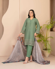 Chikankari Set by Tawakkal – Pure Lawn 3-Piece