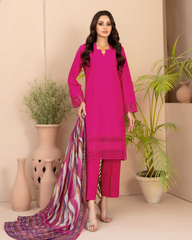 Tawakkal All-Over Chikankari Pure Lawn 3-Piece – Embroidered Front, Back & Sleeves