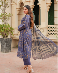 Pure Lawn Chikankari Ensemble with Organza & Lace Trending