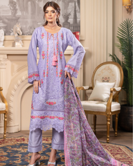 Pure Chikankari Lawn Stitched Ensemble with Organza Detailing