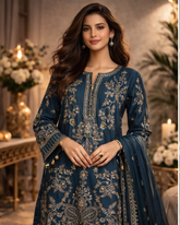 REET Designer Range: Heavy Handwork & Embroidered 3-Piece Festive Suite