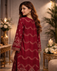 Authentic REET Hand-Embroidered Collection – Raw Silk & Chiffon