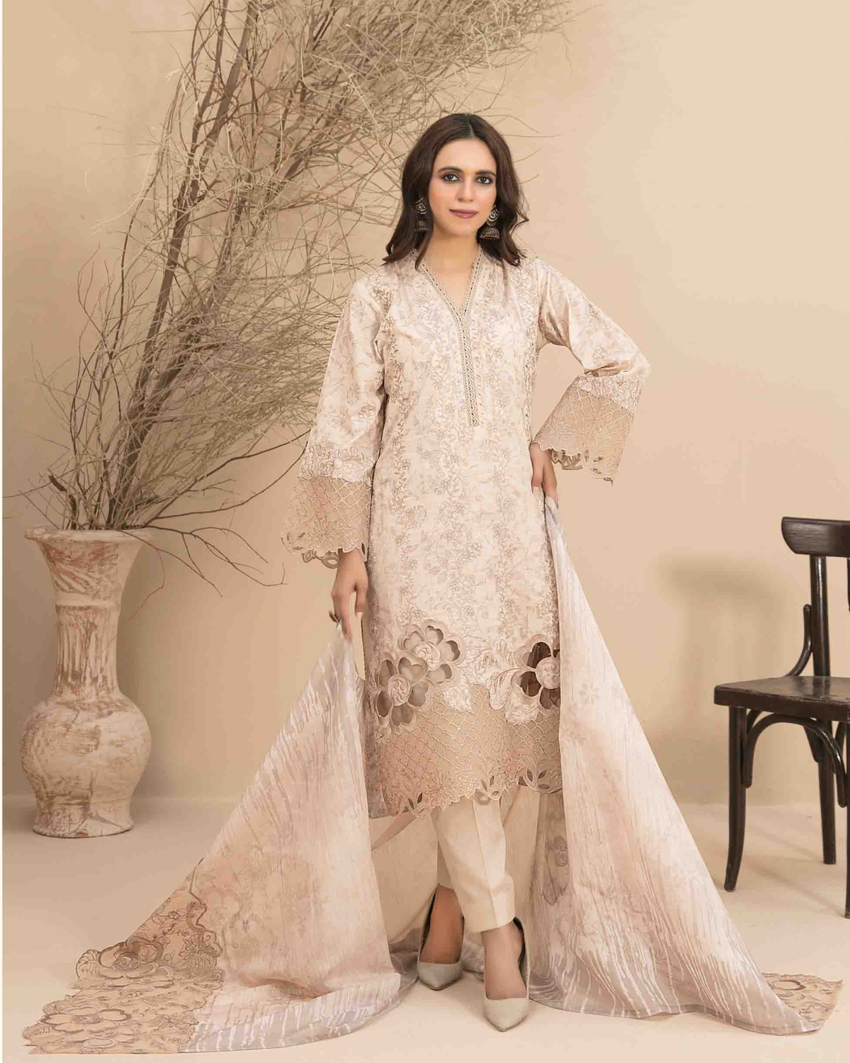 Grace in Every Thread: Tawakkal Embroidered Cutwork Lawn – Festive Edition