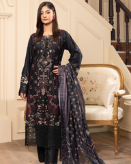 Pure Chikankari Lawn Stitched Outfit Black– Elegance Redefined