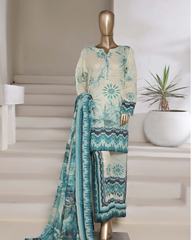 SADABAHAR Shimmered Cambric – Pure Lawn Stitched Shirt & Straight Plazo