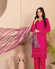 Tawakkal All-Over Chikankari Pure Lawn 3-Piece – Embroidered Front, Back & Sleeves