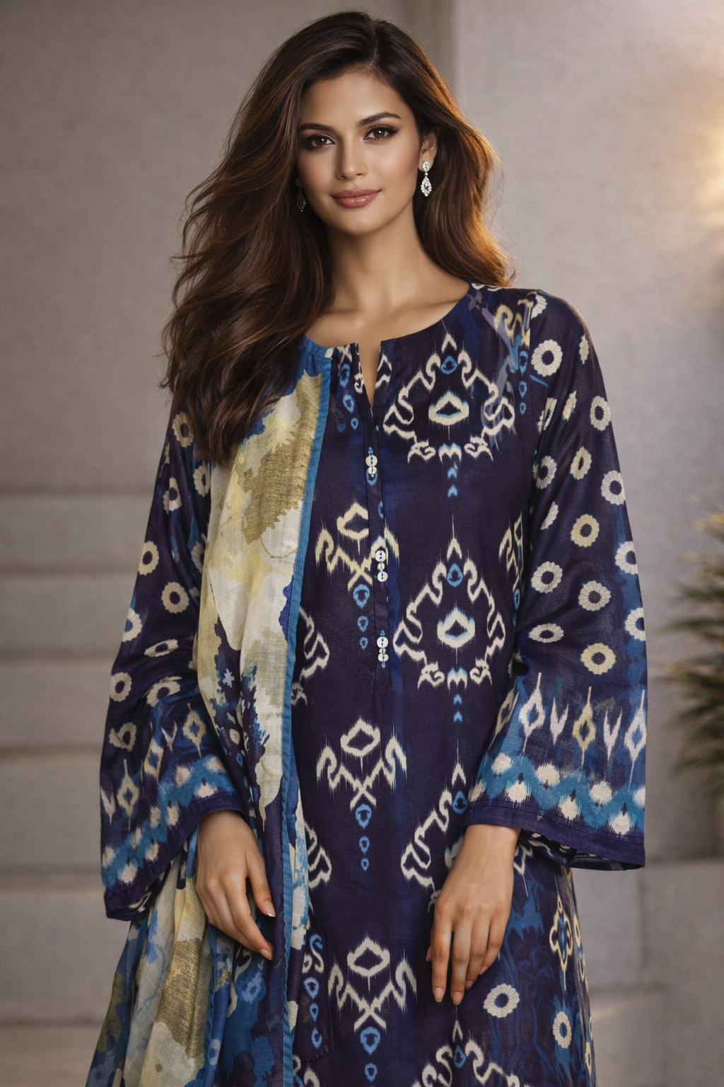 SADABAHAR 3-Piece Stitched Suit | Shimmered Cambric Pure Lawn Collection