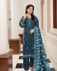 Lawn Suit with Chikankari & Organza Trending