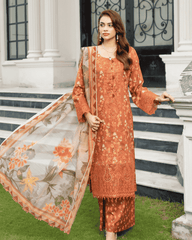 Svougish Trends: Pure Lawn Stitched Ensemble with Organza & Patchwork