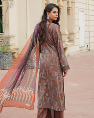 Latest Pure Lawn Chikankari Ensemble with Organza & Lace