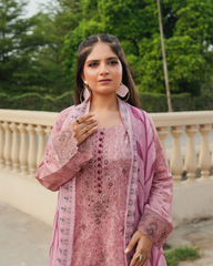 Pure Lawn Chikankari Ensemble with Organza & Lace Trending
