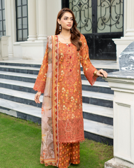 Svougish Trends: Pure Lawn Stitched Ensemble with Organza & Patchwork