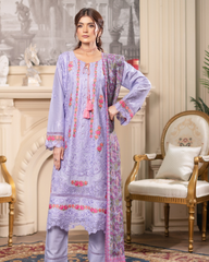 Pure Chikankari Lawn Stitched Ensemble with Organza Detailing