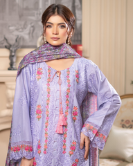 Pure Chikankari Lawn Stitched Ensemble with Organza Detailing